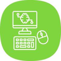 Computer Line Curve Icon Design vector