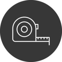 Measure Tape Line Inverted Icon Design vector