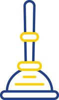 Plunger Line Two Colour Icon Design vector