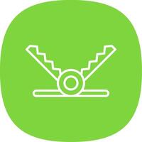 Trap Line Curve Icon Design vector