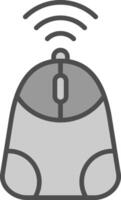 Mouse Line Filled Greyscale Icon Design vector