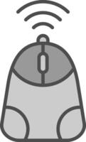 Mouse Line Filled Greyscale Icon Design vector