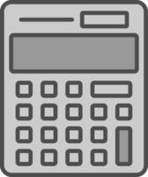 calculadora línea lleno escala de grises icono diseño vector