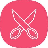 Scissors Line Curve Icon Design vector