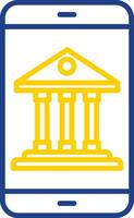 Mobile Banking Line Two Colour Icon Design vector
