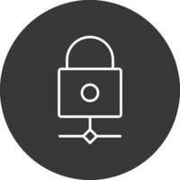 multiclave seguridad línea invertido icono diseño vector