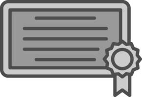 Diploma Line Filled Greyscale Icon Design vector