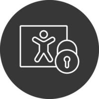 Parental Control Line Inverted Icon Design vector