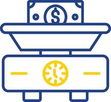Weighing Scale Line Two Colour Icon Design vector