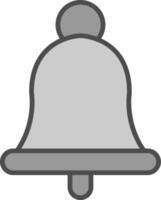 Bell Line Filled Greyscale Icon Design vector