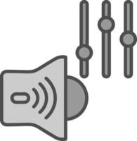 Volume Control Line Filled Greyscale Icon Design vector