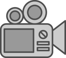 Camera Line Filled Greyscale Icon Design vector