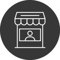 Seller Line Inverted Icon Design vector