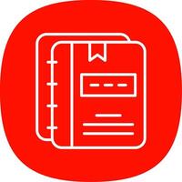 Notebooks Line Curve Icon Design vector