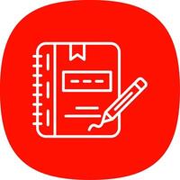 Notebook Line Curve Icon Design vector