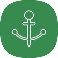 Anchor Line Curve Icon Design vector