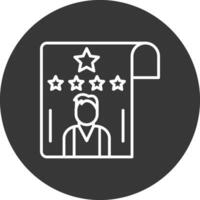 Customer Feedback Line Inverted Icon Design vector