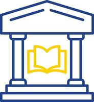 Library Line Two Colour Icon Design vector