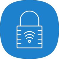 Padlock Line Curve Icon Design vector