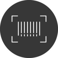 Bar Code Line Inverted Icon Design vector
