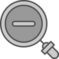 Search Line Filled Greyscale Icon Design vector