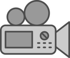 Camera Line Filled Greyscale Icon Design vector