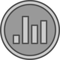 Bars Line Filled Greyscale Icon Design vector