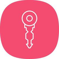 Key Line Curve Icon Design vector