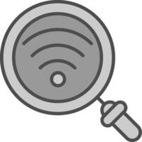 Wifi Line Filled Greyscale Icon Design vector