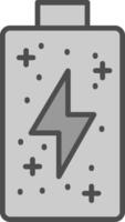 Battery Line Filled Greyscale Icon Design vector