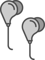 Handsfree Line Filled Greyscale Icon Design vector