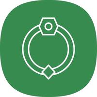 Door Knocker Line Curve Icon Design vector