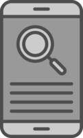 Smartphone Line Filled Greyscale Icon Design vector