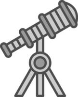 Telescope Line Filled Greyscale Icon Design vector