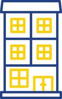 Appartment Line Two Colour Icon Design vector