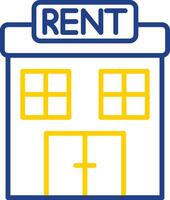 Renting Line Two Colour Icon Design vector