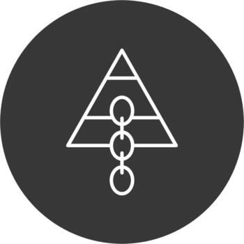 Link pyramide Line Inverted Icon Design vector