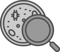 Petri Dish Line Filled Greyscale Icon Design vector