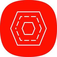 Nut Line Curve Icon Design vector