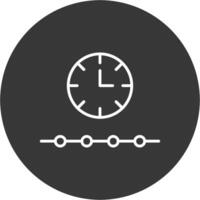 gratis hora línea invertido icono diseño vector