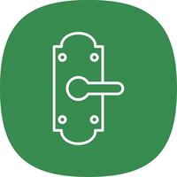 Door Lock Line Curve Icon Design vector