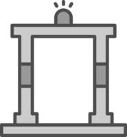 Metal Detector Line Filled Greyscale Icon Design vector