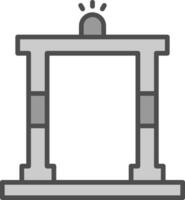 Metal Detector Line Filled Greyscale Icon Design vector