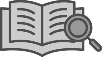 Book Line Filled Greyscale Icon Design vector