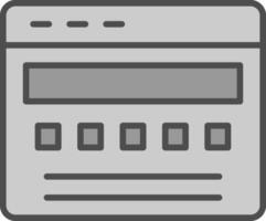 Web Browser Line Filled Greyscale Icon Design vector
