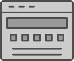 Web Browser Line Filled Greyscale Icon Design vector