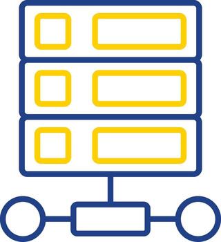 Database Line Two Colour Icon Design vector