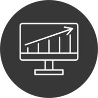 Traffic Analytic Line Inverted Icon Design vector