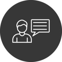 Business Consulting Line Inverted Icon Design vector