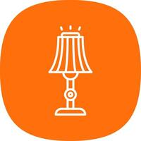 Floor Lamp Line Curve Icon Design vector
